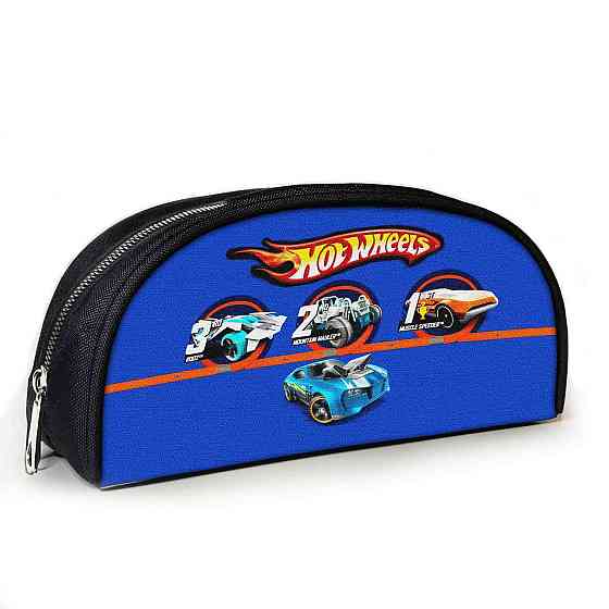 Пенал шкільний з принтом Hot Wheels 23х10х8 см дитячий для хлопчика (3963) Київ