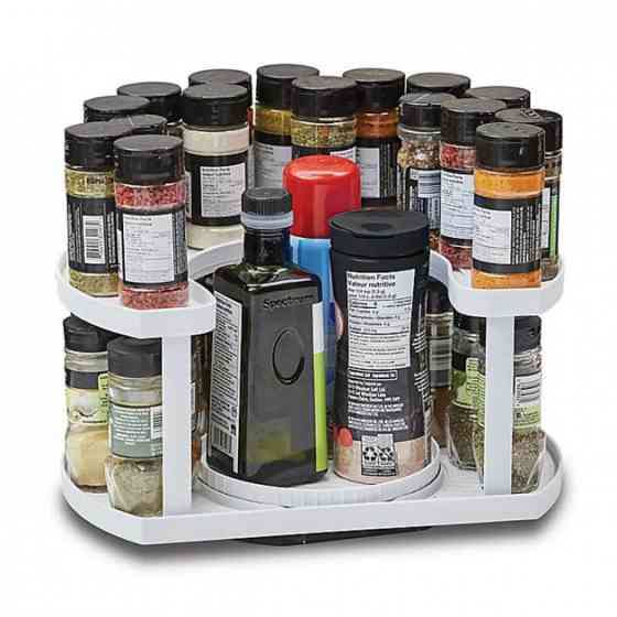 Спецовница Spice Spinner Two-Tiered Spice Organizer, Поворотная подставка для специй, Карусель для специй OE-54 Львов