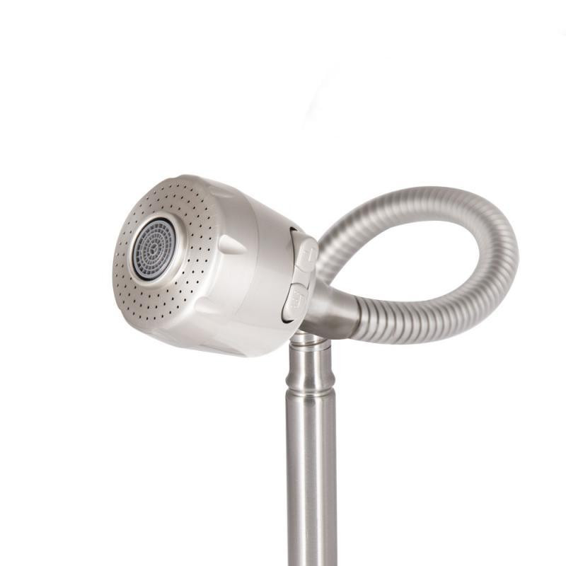 Змішувач для кухні Lidz Aria 015F41 з гнучким виливом (k35) LDARI015F41NKS45306 Nickel Київ - фото 4