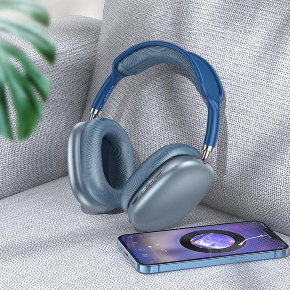 Навушники BOROFONE BO22 Elegant BT headphones Blue Київ - фото 2