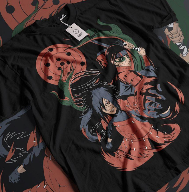 Футболка мужская аниме Наруто оверсайз (S/M/L) Черний AnimeJ0836 Днепр - изображение 6