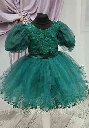 Ошатне зеленое плаття на дівчинку на 2-4 роки Костюм Ялинка, Зелене плаття Ялинка Кривий Ріг