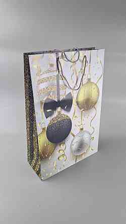 Новогодний ,картонные пакеты с ручками Гигант вертикальный 30х47х12-011 (12 шт) Харьков