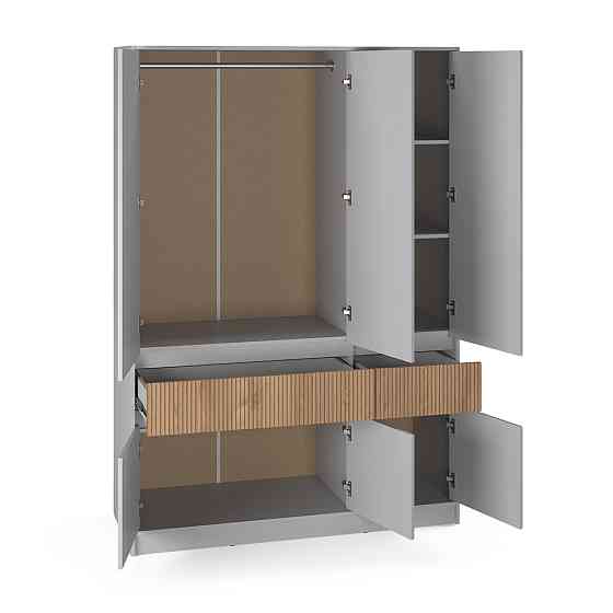 Шкаф распашной для одежды с выдвижными ящиками (полки - штанга) Эверест Стайл-1400 140х53х203 см Кашемир/Канелла (DTM-073576) Днепр