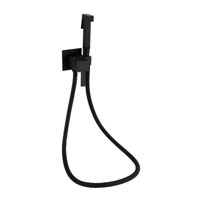 Гігієнічний душ із латуні Qtap Inspai-Varius прямокутний QT259710842859NB Black Matt Харків - фото 1