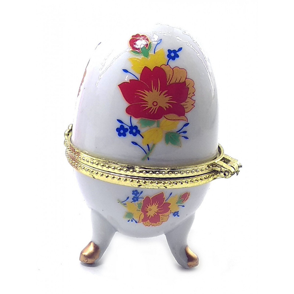 Скринька яйце порцелянова Квіти Київ - фото 1