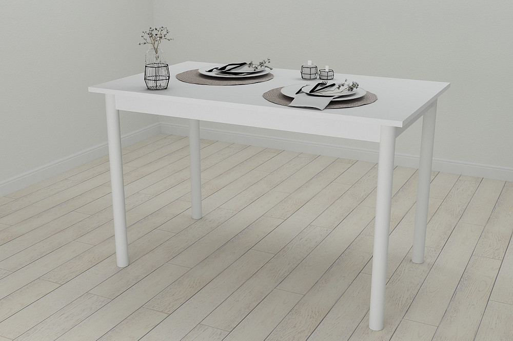 Стіл кухонний Ferrum-decor Беніта 75x120x60 Білий ДСП Біле 16мм (FRD-106266) Львів - фото 2