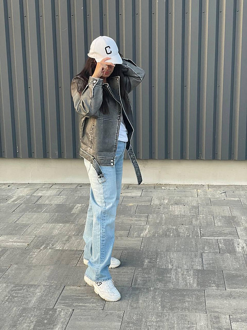 Женская куртка оверсайз Серый L Харьков - изображение 6