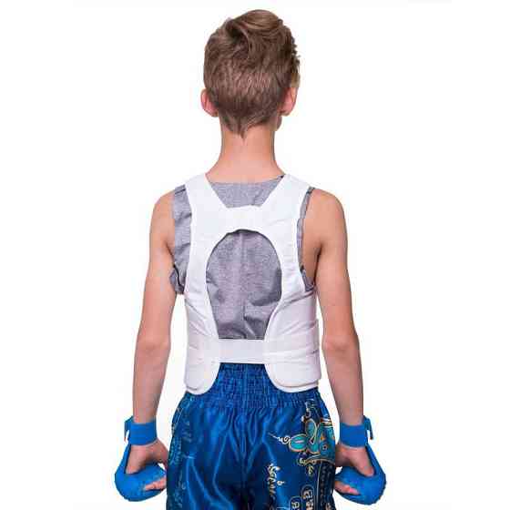 Защита корпуса (жилет) для карате Zelart BO-0399 размер S-XL белый Защита для боевых искусств Киев