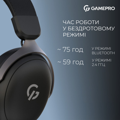 Навушники GamePro Asgard Freya Pro Wireless Black (HSW201B) Вінниця - фото 2
