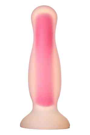Анальная пробка люминесцентная Dream Toys RADIANT Glow In The Dark розовая, L Sex Aura Киев