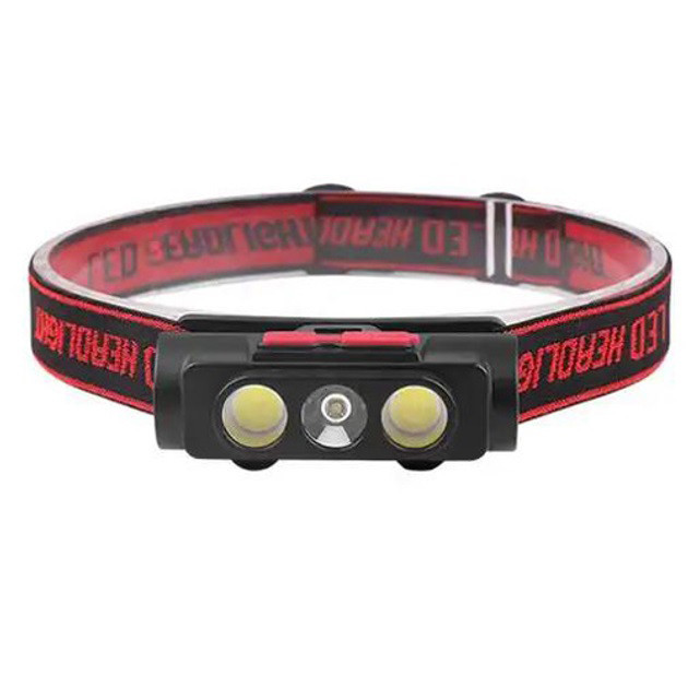 Тактичний ліхтар для риболовлі PLD-2119B-XPE+2COB(white+red), Ліхтарик на голову для домашніх робіт PX-67 Київ - фото 1