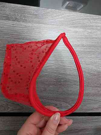 Мужские трусы без лямок с пайетками универсальный красный Киев