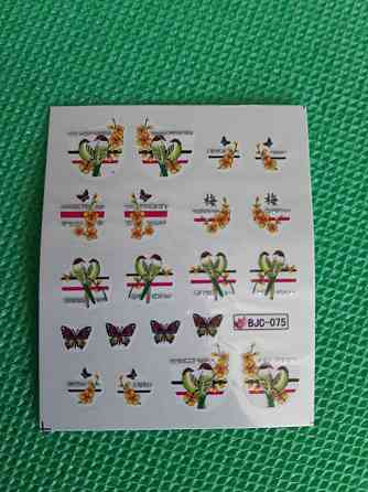 Наклейки на ногти птички и бабочки - размер стикера 6*5см, инструкция по применению есть в описании товара Киев