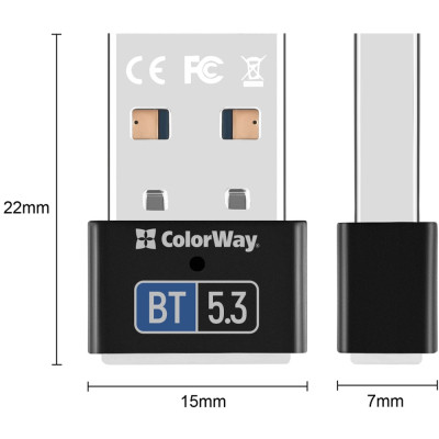 Bluetooth-адаптер ColorWay BT 5.3 (CW-AD-BT53) Винница - изображение 11
