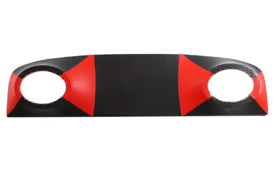 Полка багажника 2101 АвтоКомфорт под колонки кожзам черный/красный Винница