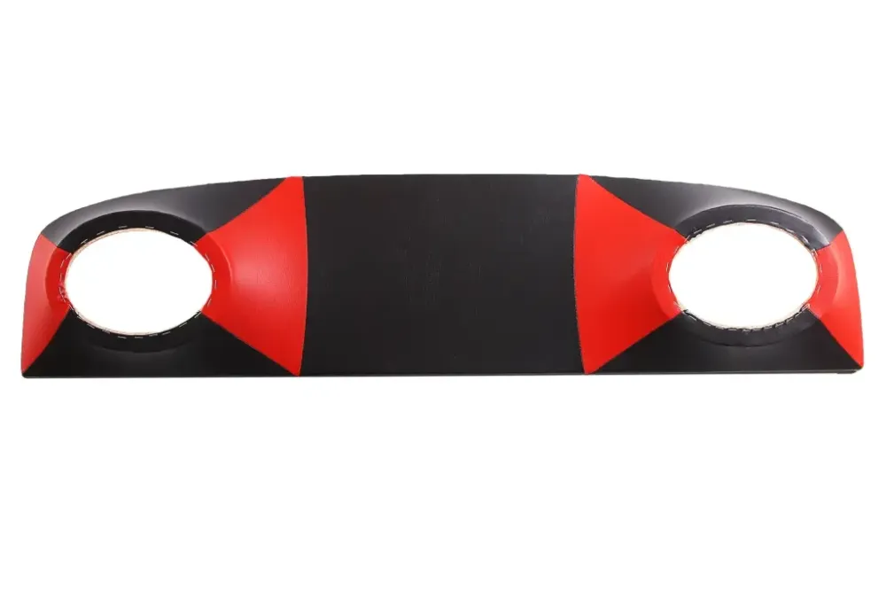 Полка багажника 2101 АвтоКомфорт под колонки кожзам черный/красный Винница - изображение 1