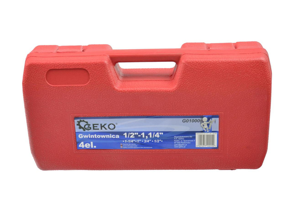 Трубний плашкотримач з храповим механізмом "GeKo" в комплекті з клупами 4 шт. 1/2"-1.1/4" Стрый - изображение 6