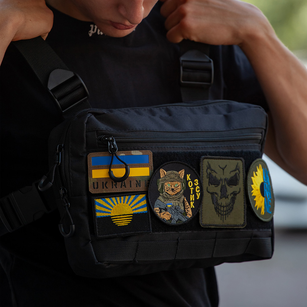 Багатофункціональна тактична сумка, Молодіжна брезентова сумка Тактична з шевроном CP-39 Львів - фото 12