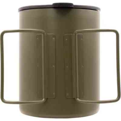 Чашка туристическая Tramp зі складаними ручками та поїлкою 500 мл Olive (UTRC-142-olive) Винница