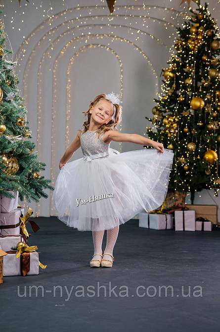Детское нарядное платье Снежинка с блестками Кривой Рог - изображение 7