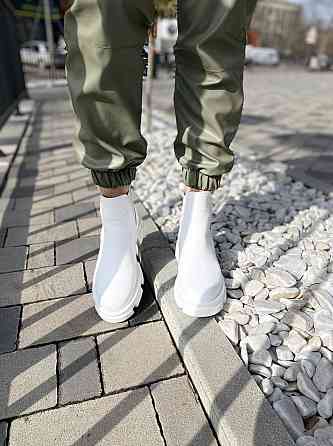 Жіночі черевики GREMMY білі натуральна шкіра висота 13 см розмір 39 (4302) Коломыя