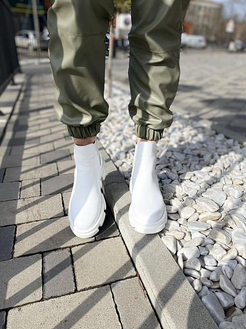 Жіночі черевики GREMMY білі натуральна шкіра висота 13 см розмір 39 (4302) Коломия - фото 4