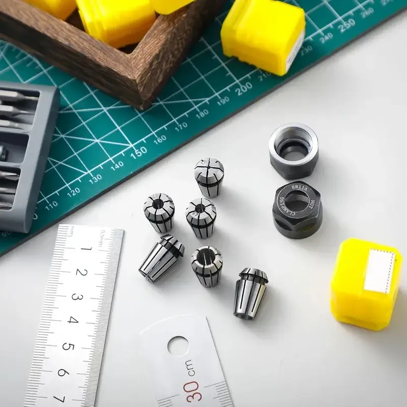 Набор цанг ER11, 13 шт (1–7 мм, шаг 0.5 мм) для зажима сверл, фрез и инструмента в шпинделях ЧПУ Киев - изображение 4