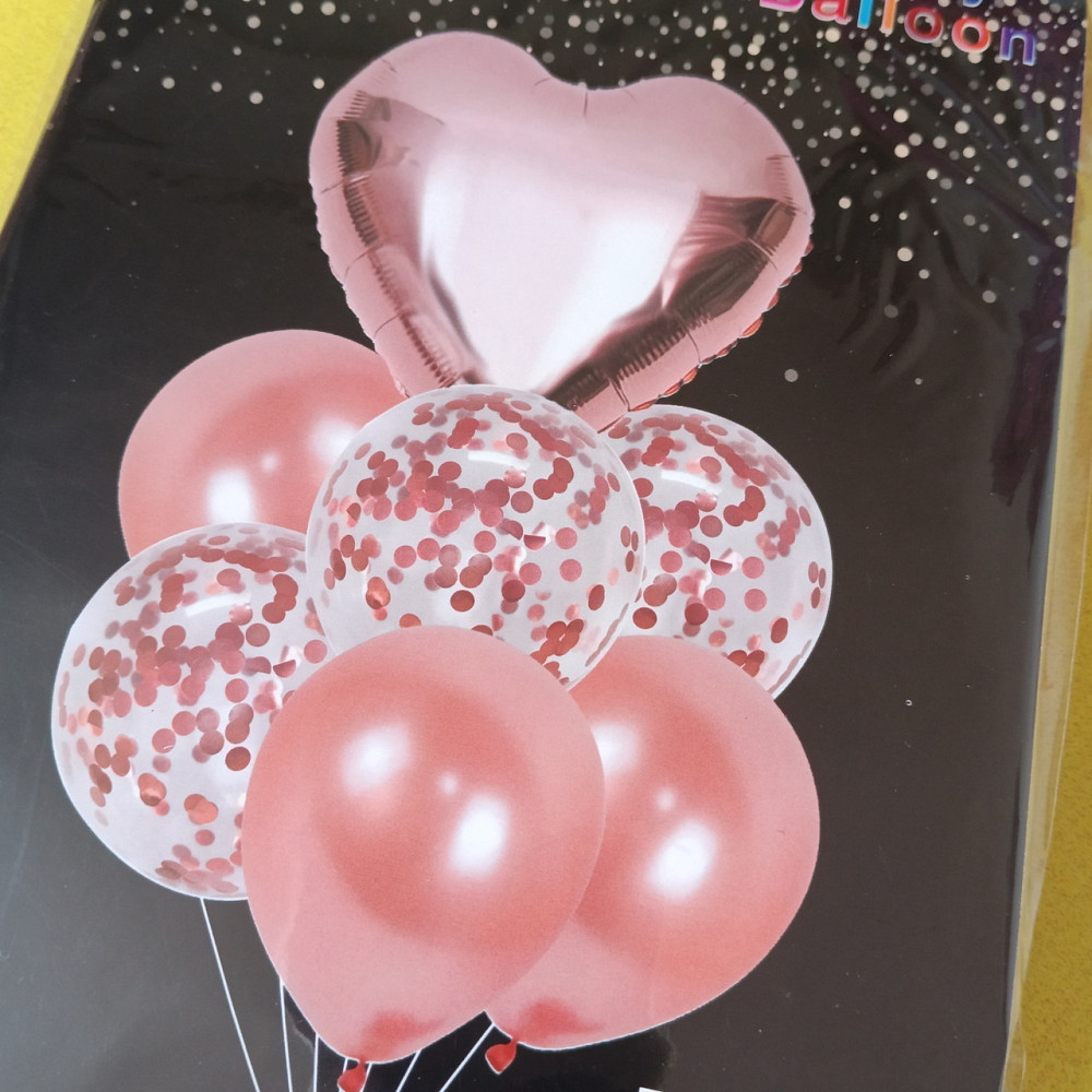 Набор воздушных шаров розовое золото 7шт. Киев - изображение 2