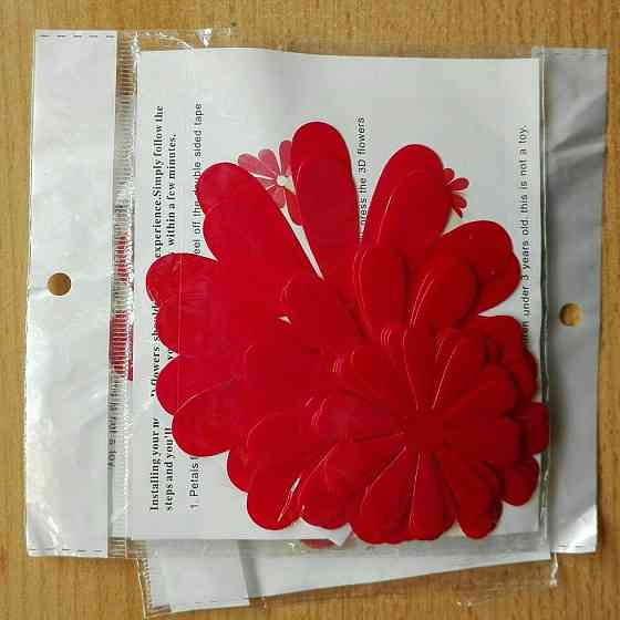 Квіточки на скотчі червоні - 12шт. Київ