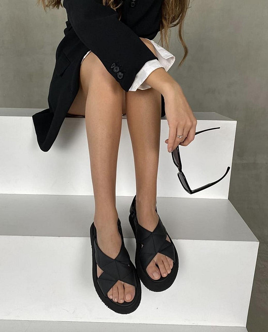 RONE Босоніжки жіночі RONE 0121 чорні (літо, шкіра натуральна матова) (5126) Коломыя - изображение 1