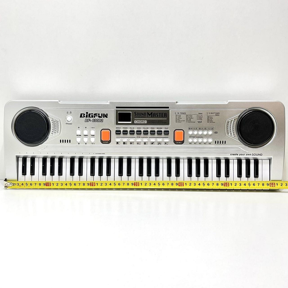 Синтезатор дитячий із мікрофоном 61 клавіша Сірий (BF-630B2) Чернигов - изображение 3