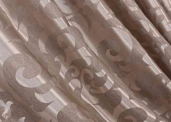 Комплект готових штор VR-Textil Жакард Вензель № 090ш Пудровий 200х270 см 2 шт (32-310) Київ