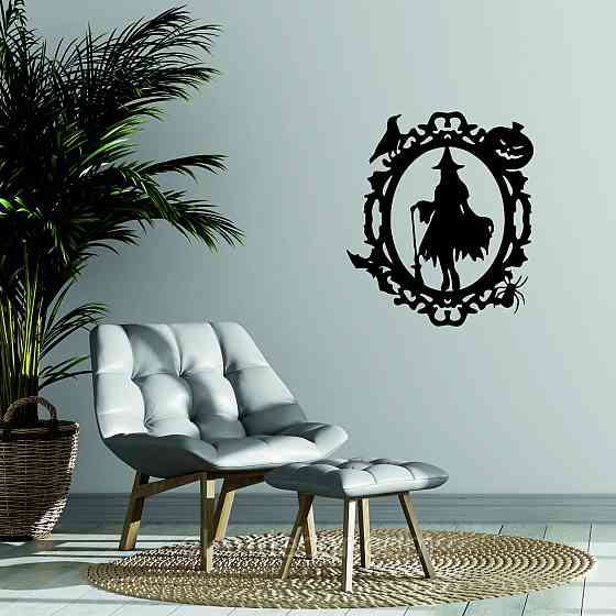 Декоративное настенное Панно «Ведьма», Декор на стену 70*60 см, Черный Киев