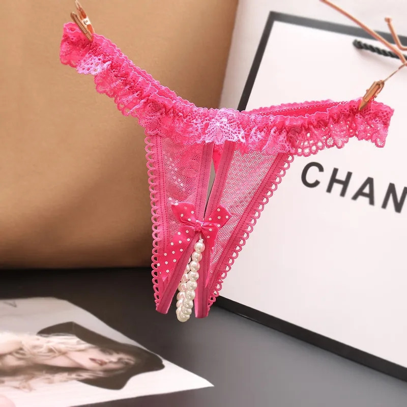 Трусики з намистинками універсальний малиновий Київ - фото 1