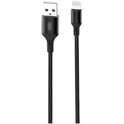 Дата кабель USB 2.0 AM to Lightning 1.0m braided NB143 black XO (6920680870707) Винница - изображение 1