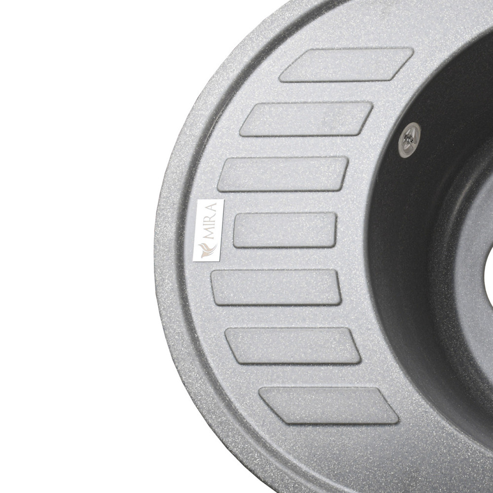 Гранитная мойка Mira ARNICA серый 620 х 500 мм (000028975) Киев - изображение 5