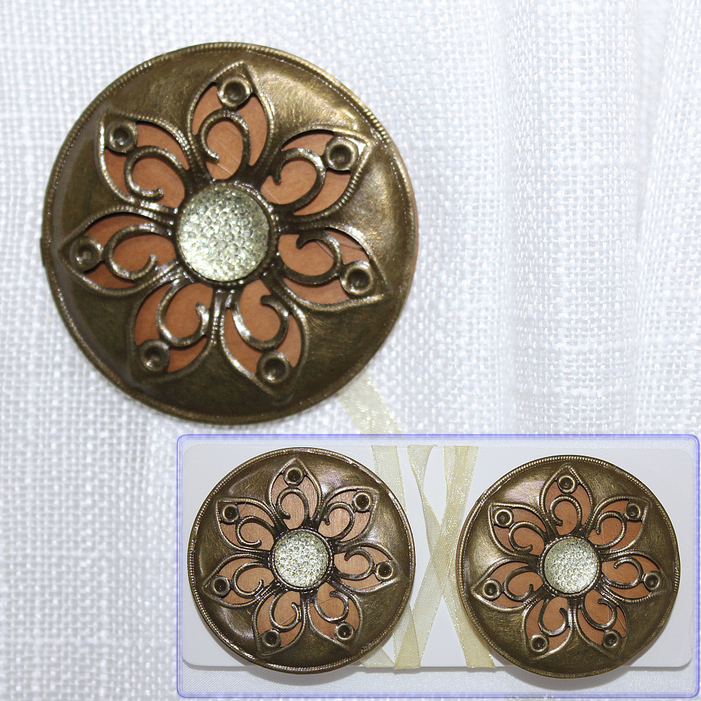 Магніти для штор і гардин (173м) Карпати набір 2 шт Коричневий з бронзовим (81-084) Київ - фото 1