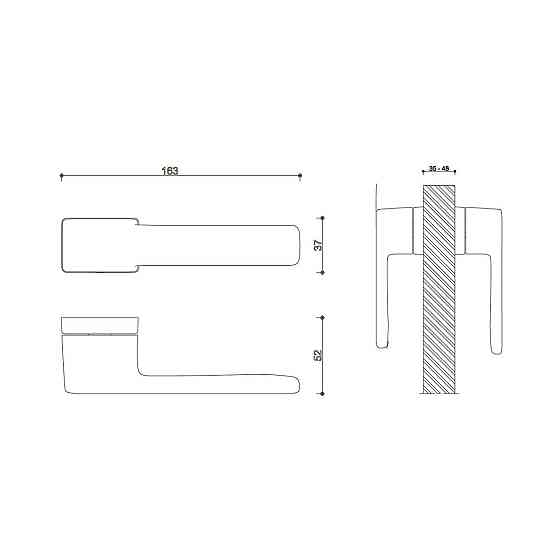 Ручка SYSTEM CORAL Хром матовый Киев