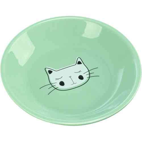 Миска Trixie для кошек плоская керамическая 0,2 л диаметр 14 см Киев