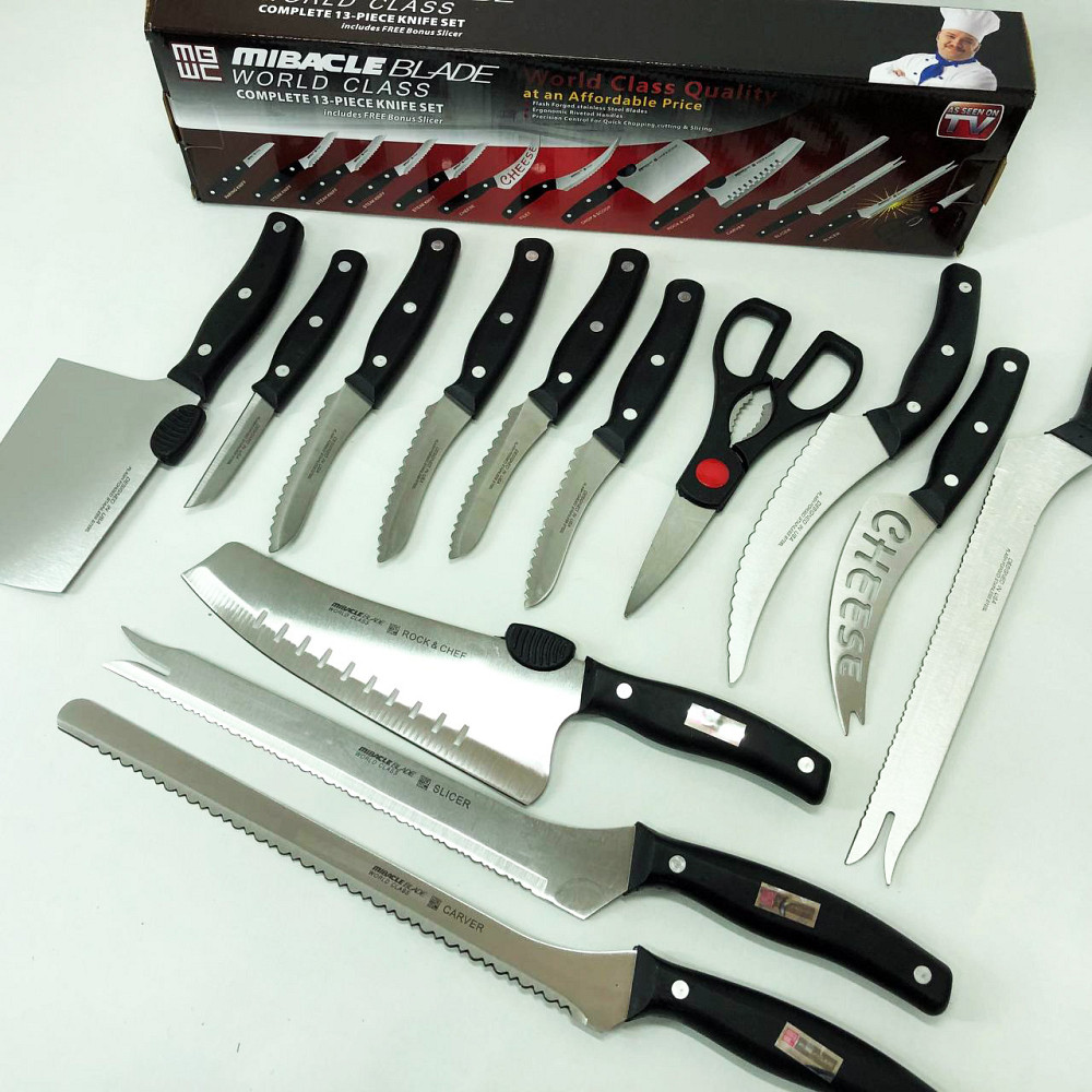 Набір ножів красивий та універсальний Contour Pro Knives 13, Ножі для кухонних потреб WR-34 Івано-Франківськ - фото 6