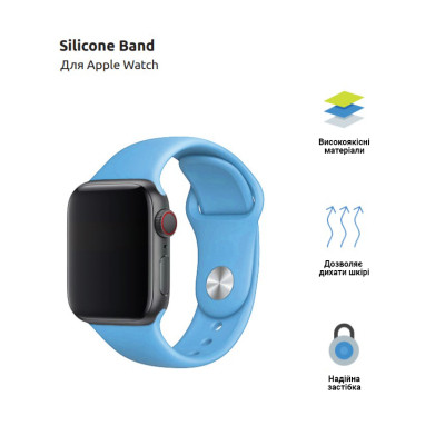 Ремінець до смарт-годинника Armorstandart Sport Band (3 Straps) для Apple Watch 42 (Series 11-10)/41/40/38 Light Blue (ARM51935) Вінниця - фото 2
