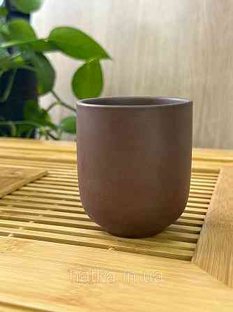 Піала для чаю ісинська глина гладка 160 мл "Поклик" коричнева Київ