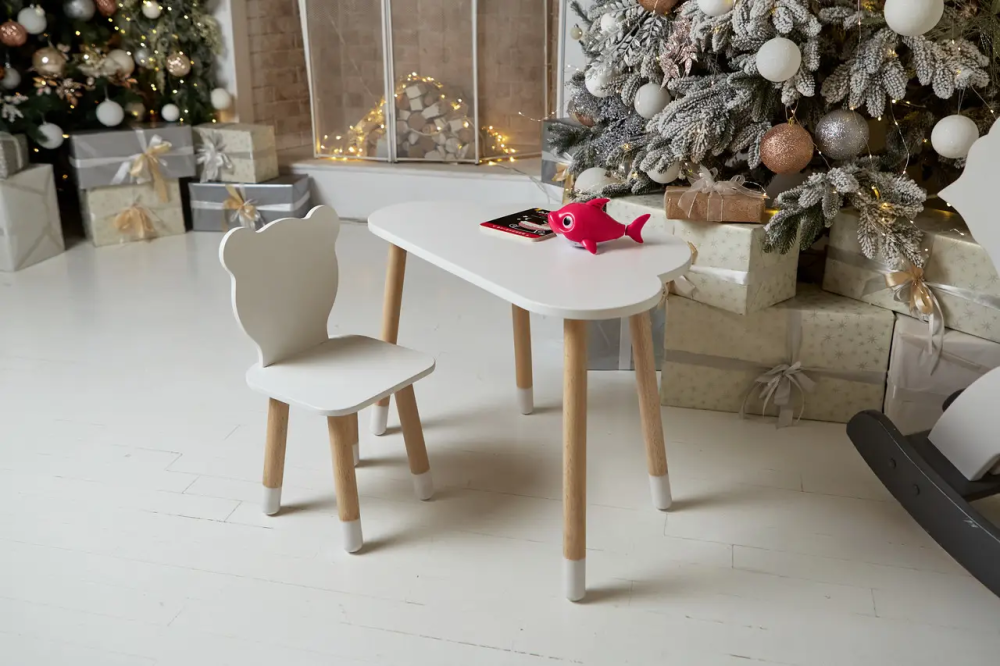 Дитячий столик Хмара та стільчик Ведмедик білий Вінниця - фото 8