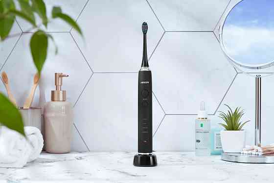 Щітка зубна електр. ARDESTO, ETB-211B, 40т. колив/хв, насадок-5, футляр, IPX7, чорний Київ