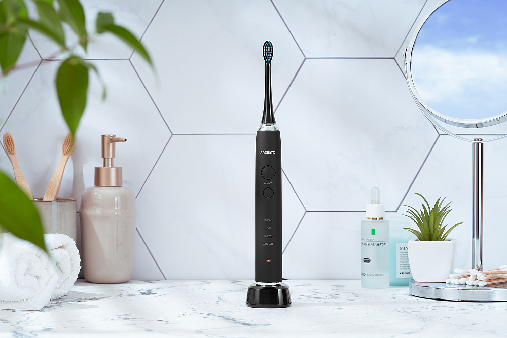 Щітка зубна електр. ARDESTO, ETB-211B, 40т. колив/хв, насадок-5, футляр, IPX7, чорний Київ - фото 4