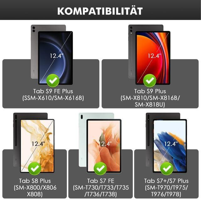 Фирменный чехол-клавиатура для Samsung Galaxy Tab S10+ /S9+ Plus /Tab S9 FE+12.4 дюй SM-X810/SM-X816B/SM-X818U/SM-X616B 2023 Днепр - изображение 7