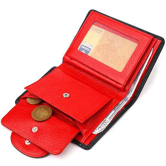 Зручний вертикальний гаманець з натуральної гладкої шкіри CANPELLINI 21683 Чорний Київ