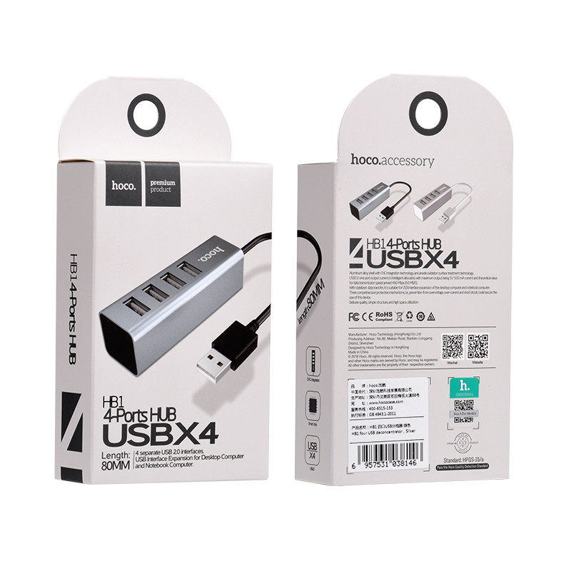 USB-хаб HOCO HB1 на 4 порти Київ - фото 3