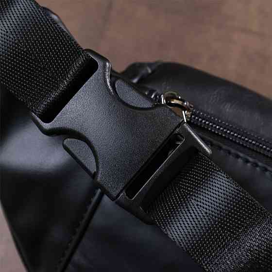 Мужская кожаная сумка на пояс Черный (Vintage) Киев